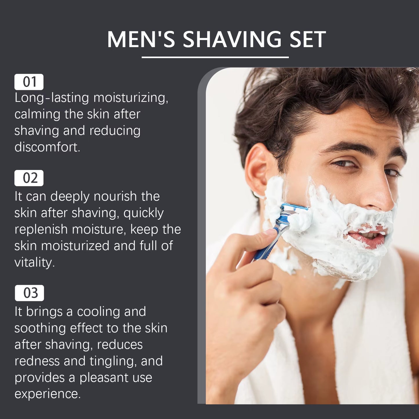 Beard Care Series Deep Moisturizing Improving Damaged Reduce Frizz Prevent Dry Promote Gentle Grooming for Men Beard Growth Kit