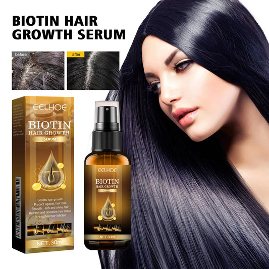 Biotin Hair Care Spray Nourish Scalp Hair Follicle Reduce Hair Loss Stabiliz Hair Root Refresh Oil Control Natural Plant Essence