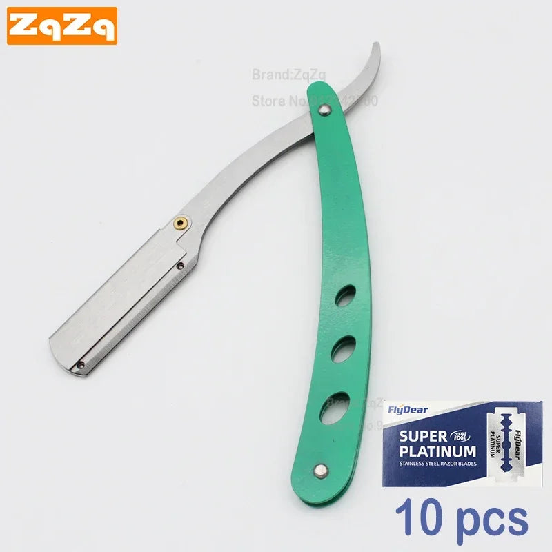 10 Shaving Blades or Straight Edge Razor Haircut Beard Eyebrow Shaving Tool Manual Depilation Razor Hairdresser Trimming
