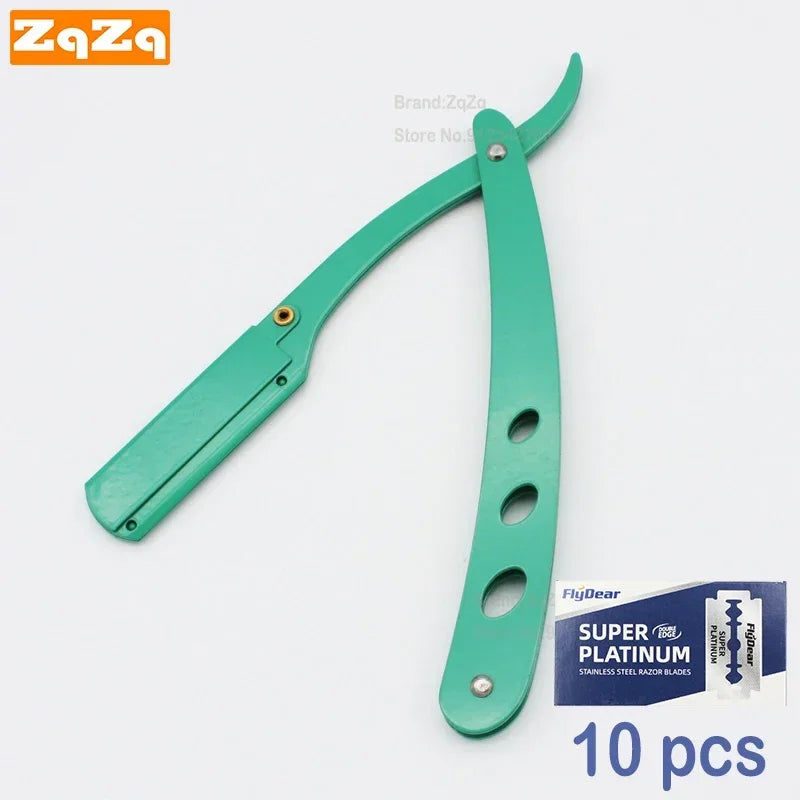 10 Shaving Blades or Straight Edge Razor Haircut Beard Eyebrow Shaving Tool Manual Depilation Razor Hairdresser Trimming