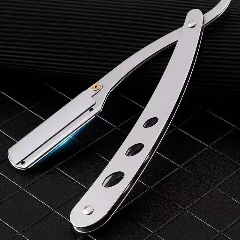 10 Shaving Blades or Straight Edge Razor Haircut Beard Eyebrow Shaving Tool Manual Depilation Razor Hairdresser Trimming