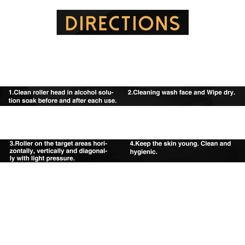 Derma Roller for Skin,Beard & Hair 0.2Mm\0.25Mm\0.3Mm Needle- Micro Face Roll Tool 540 Needles for Facial,Body & Hair Growth