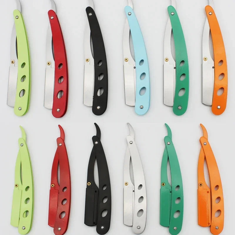 10 Shaving Blades or Straight Edge Razor Haircut Beard Eyebrow Shaving Tool Manual Depilation Razor Hairdresser Trimming
